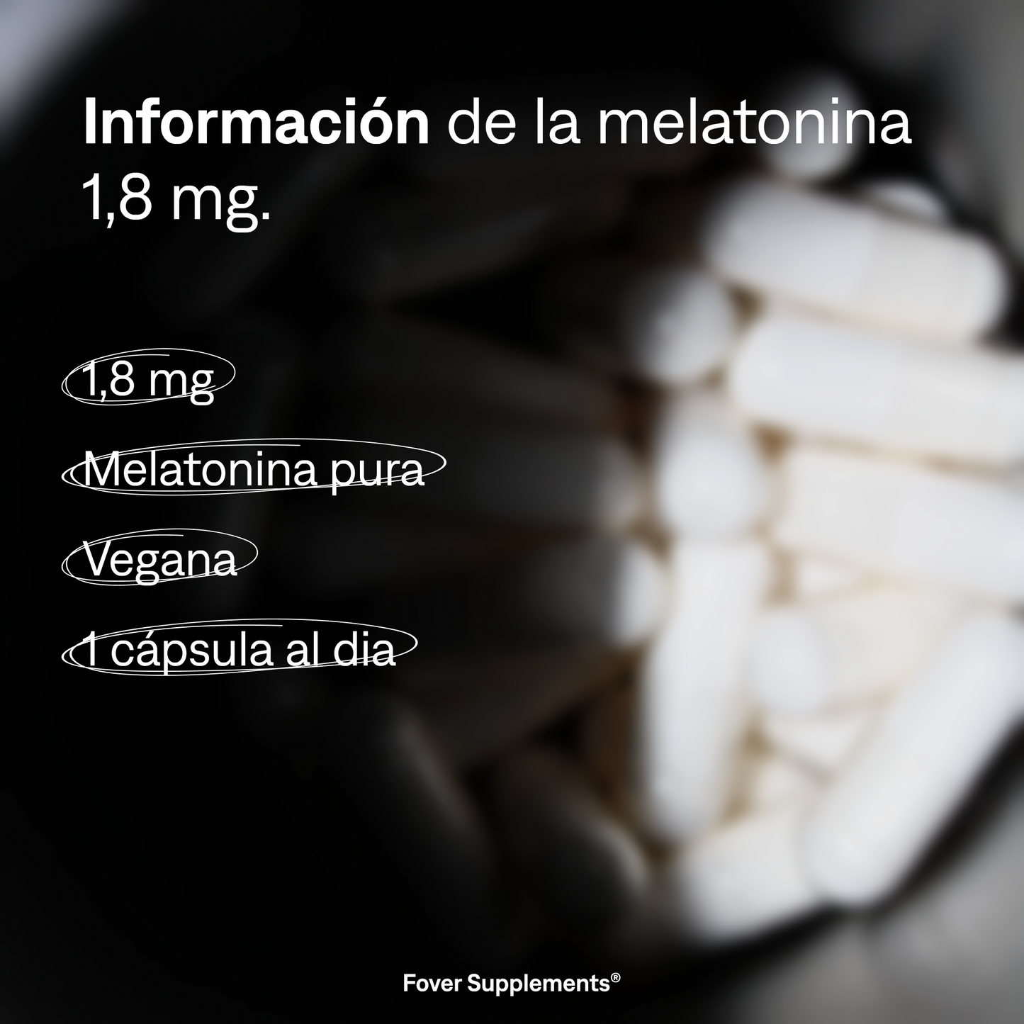 Suplemento de melatonina en cápsulas - Melatonin - 60 Caps